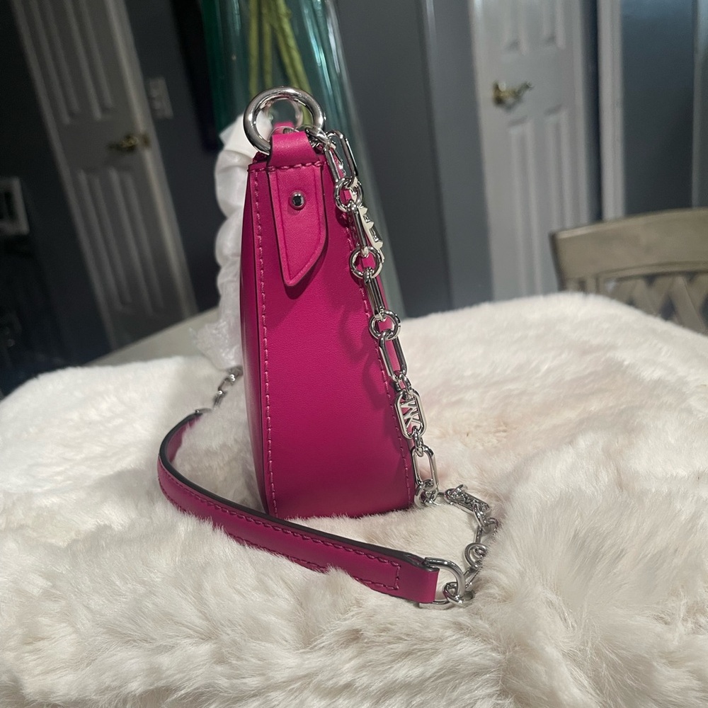 Michael Kors Deep Fuchsia Chain Pouchette - Picture 5 of 13
